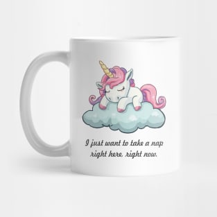 Unicorn taking a nap Mug